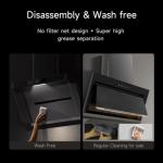 Arspura P1 36'' IQV Range Hood| PM2.5 Real-time Monitoring| Stainless Steel Under Cabinet/Wall Portable Stove Vent with Touchscreen |13m/s High Speed | Quiet Kitchen Black Wall Mount Range Hood