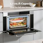 ROBAM 30-Inch Built-In Combi Steam Oven with 13 Cooking Functions, Touch Control, 50 Pre-Programmed Recipes, High-Temp Steam, Convection Bake, 3000W, Stainless Steel 1.7 Cu. Ft. (Silver)