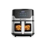 Emerson SmartVoice 5.3QT 6-in-1 Air Fryer, 1000+ Voice Control Commands, 100+ Recognized Food, No APP, No WIFI, No Setup, Nonstick Basket, Air Fry, Bake, Reheat, Dehydrate, 1500W