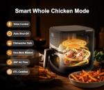 Emerson SmartVoice 5.3QT 6-in-1 Air Fryer, 1000+ Voice Control Commands, 100+ Recognized Food, No APP, No WIFI, No Setup, Nonstick Basket, Air Fry, Bake, Reheat, Dehydrate, 1500W