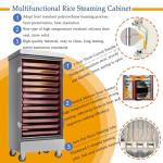 EQCOTWEA Commercial Electric Food Steamer Cabinet Stainless Steel Steam Warmer 12 Layers Steam Cooker Seafood Steam Oven Heating and Steaming Rice Steambox Multifunctional Food Steamer 110V 12KW