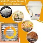 EQCOTWEA Commercial Electric Food Steamer Cabinet Stainless Steel Steam Warmer 12 Layers Steam Cooker Seafood Steam Oven Heating and Steaming Rice Steambox Multifunctional Food Steamer 110V 12KW