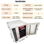 WYDDDARY Electric Steam Convection Oven with 5 Trays, 20℃~300℃(68~572°F) Stainless Steel Convection Oven for Restaurants, Food Production Factories AC220V, 3 Phase