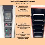 WYDDDARY Electric Steam Convection Oven with 5 Trays, 20℃~300℃(68~572°F) Stainless Steel Convection Oven for Restaurants, Food Production Factories AC220V, 3 Phase