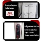 Banfluxion Vertical Gas Rotisserie Oven Gas Chicken Rotisserie Machine Stainless Steel Rotary Chicken Roaster Machine Commercial Automatic Rotary Roaster Oven, 110V