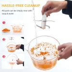 COOKZHOM Food Processor,Electric Food Chopper with 500W Stainless Steel Motor & 2 Sharp Blade Sets,8-Cup Glass Bowl for Meat, Vegetables, Fruits and Nuts