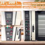 LGXEnzhuo 5-Layer Electric Convection Bread Baking Oven Stainless Steel Hot Air Circulation 53Gal Capacity with Steam for Roasting Bread Pizza Nut 220V/3PH