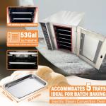 LGXEnzhuo 5-Layer Electric Convection Bread Baking Oven Stainless Steel Hot Air Circulation 53Gal Capacity with Steam for Roasting Bread Pizza Nut 220V/3PH