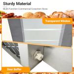 LGXEnzhuo 5-Layer Electric Convection Bread Baking Oven Stainless Steel Hot Air Circulation 53Gal Capacity with Steam for Roasting Bread Pizza Nut 220V/3PH