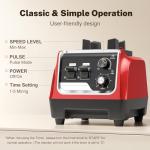 Blender, 28000 RPM 1800W Powerful Countertop Blenders for Kitchen, 70oz Large Capacity Blender for Smoothies, Ice Crushing, Frozen Fruits with 1-5 Min Timer & Multiple Speeds - Includes To-Go Cup, Red