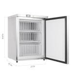 HCK Freezer, Undercounter Refrigerator with Stainless Steel Body, Electronic Temperature Control, Lockable Door, 3 Movable Baskets, Built Design for Home and Commercial Use,-11.2°F to 3.2℉, 4.1 Cu.ft.