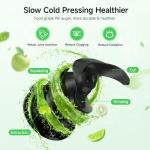 Airpher 400W Cold Press Juicer, 5.8" Wide Feed Chute Slow Masticating Juicer Machines for Whole Fruits & Vegetables | High Juice Yield, Easy to Clean | Valentine's Day Gift Ideas for Women (Dark gray)