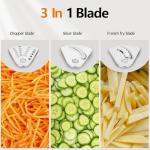 Camic 600W Food Processor, 72OZ Large Capacity Countertop Electric Vegetable Chopper with 6 Preset Programs,BPA Free, Stainless Steel Blades for Ice Crushing, Mixing, Chopping,Clicing