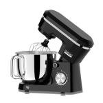 Electric Stand Mixer with 6.5QT Bowl with Handle, Household Food Mixer, Kitchen Mixer with Tilting Head for Bread Dough and Cake with Dough Hook, Whisk, Splash Guard and Egg Separator (Black)