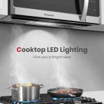 GASLAND 30 Inch Over the Range Microwave Oven, 1.9 Cu.ft. Above Stove Microwave, 11 Power Levels, One Touch Cooking, 400 CFM,1000W, Turntable, Over Stove Microwave, Two-stage Cooking, Stainless Steel