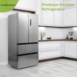 Hamilton Beach HBFR1504 Full Size Counter Depth Refrigerator with Two Freezer Drawers, 17.9 cu ft, Stainless