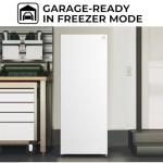 Kenmore Upright freezer - Convertible Refrigerator/Freezer, 5 Shelves, Garage Ready, Meat Storage, Auto Defrost, Congelador For Home, Apartment, Basement, Dorm, 7.0 Cubic Feet Capacity, White