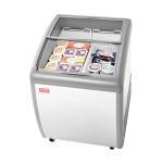 VEVOR Commercial Ice Cream Display Case, 5.4 Cu.ft Chest Freezer, -19 to 3℉ Temp Adjustable Mobile Top Deep Freezer with 2 Wire Baskets, 2 Sliding Glass Doors, Locking Casters & LED Strip Lighting