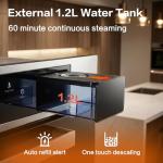 ROBAM 24-Inch Built-In Combi Steam Oven with 13 Cooking Functions, 50 Pre-Programmed Recipes, High-Temp Steam, Convection Bake, 3000W, Touch Control, Stainless Steel, 1.7 Cu. Ft. (Black)