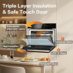 ROBAM 24-Inch Built-In Combi Steam Oven with 13 Cooking Functions, 50 Pre-Programmed Recipes, High-Temp Steam, Convection Bake, 3000W, Touch Control, Stainless Steel, 1.7 Cu. Ft. (Black)