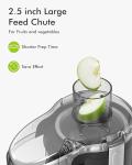 SIFENE Compact Centrifugal Juicer Machines, 3-Speed Fruit and Vegetable Extractor with 2.5 Inch Wide Mouth, 500W Peak Motor for Hard Produce, Easy to Clean Stainless Steel Design