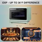ROBAM R-Box Pro Countertop Combi Steam Oven Green, Air Fryer Toaster Oven with EXP, 1.2 cu. ft. XL Capacity, 1800W Steam Fry Technology, 86-446°F Precision, 32 Presets, Easy-to-Clean Enamel Interior
