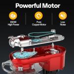 VIVOHOME 3 in 1 Multifunctional Stand Mixer with 6 Quart Stainless Steel Bowl, 650W 6 Speed Tilt-Head Meat Grinder, Juice Blender, Red