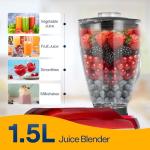 VIVOHOME 3 in 1 Multifunctional Stand Mixer with 6 Quart Stainless Steel Bowl, 650W 6 Speed Tilt-Head Meat Grinder, Juice Blender, Red