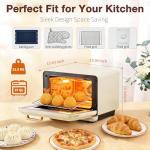 ROBAM Toaster Air Fryer Oven Combo, Countertop Convection Cooker with Bake & Fry, 1.2 Cu.Ft Large Capacity Combi Steam Oven, 32 Preset Recipes, Smart Touch Precise Temp Control, Multi-Stage (White)
