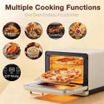 ROBAM Toaster Air Fryer Oven Combo, Countertop Convection Cooker with Bake & Fry, 1.2 Cu.Ft Large Capacity Combi Steam Oven, 32 Preset Recipes, Smart Touch Precise Temp Control, Multi-Stage (White)