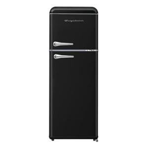 Frigidaire, 2 Door Apartment Size RETRO Refrigerator with Top Freezer, Chrome Handles, 7.5 cu ft, ONYX