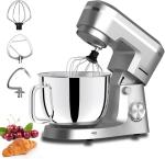 Household Stand Mixer with 6.5 Quart Bowl, Electric Food Mixer 10+p Speeds 660W, Kitchen Tilt-Head Bread Dough and Cake Mixers with Dough Hook, Whisk, Beater, Splash Guard