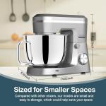 Household Stand Mixer with 6.5 Quart Bowl, Electric Food Mixer 10+p Speeds 660W, Kitchen Tilt-Head Bread Dough and Cake Mixers with Dough Hook, Whisk, Beater, Splash Guard