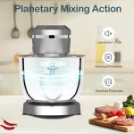 Household Stand Mixer with 6.5 Quart Bowl, Electric Food Mixer 10+p Speeds 660W, Kitchen Tilt-Head Bread Dough and Cake Mixers with Dough Hook, Whisk, Beater, Splash Guard