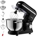 LoMoTive Stand Mixer 6QT Dough Maker - 660W Dough Mixer 6-Speed Electric Mixer with Egg Whisk Dough Hook Flat Beater for Home Kitchen BLACK