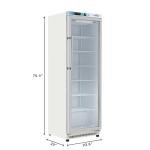 KoolMore KM-FMD12WGD 12 Cu. ft. Commercial Freezer with Glass Door in White-Manual Defrost