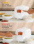 CUCKOO Micom Rice Cooker 6 Cup Uncooked / 12 Cup Cooked, Korean Fuzzy Logic Rice Cooker with Delay Timer & Keep Warm Setting, Versatile Food Steamer with Non-Stick Inner Pot, White (CR-0633F)