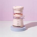 Paris Hilton Electric Citrus Juicer, Mini Portable Cordless Juicer with USB Rechargeable Base, One-Touch Button, Compact Lemon, Lime and Orange Juicer, Pink