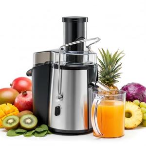 Simple Deluxe Juicer Machines, 700W Centrifugal Juicer Extractor with Wide Mouth 3" Feed Chute for Fruit Vegetable, Electric Juicer with 2-Speed Quick Juicing, Easy to Clean, BPA-Free, Silver