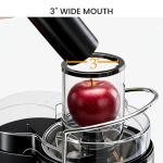 Simple Deluxe Juicer Machines, 700W Centrifugal Juicer Extractor with Wide Mouth 3" Feed Chute for Fruit Vegetable, Electric Juicer with 2-Speed Quick Juicing, Easy to Clean, BPA-Free, Silver