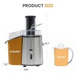 Simple Deluxe Juicer Machines, 700W Centrifugal Juicer Extractor with Wide Mouth 3" Feed Chute for Fruit Vegetable, Electric Juicer with 2-Speed Quick Juicing, Easy to Clean, BPA-Free, Silver