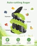 ECOSELF Juicer Machines - Wide Mouth Feed Chute with Self Feeding Hands-Free Design - Cold Press Juicer for Vegetables and Fruits - Juice Extractor Machine High Juice Yield - With Pusher