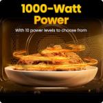 Chefman Countertop Microwave Oven 1.1 Cu. Ft., 1000 Watts with 10 Power Levels, 6 Cooking Presets with One-Touch Express Cook, Eco Mode, Child Safety Lock, & Mute Button - Black