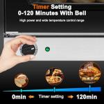 Culistra Commercial Covection Oven, 66Qt/62L, Half-Size Electric Convection Oven Contertop, 1750W, Enameled, Stainless Steel Chamber, 4-tier Toaster, for Catering, Bakeries, Hotel, CSA Certification