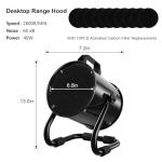 Portable Range Hood with 9 Activated Carbon Filters, Strong Suction Kitchen Exhaust Fan for Indoor BBQ, Hot Pot, RV & Desktop Cooking