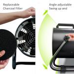 Portable Range Hood with 9 Activated Carbon Filters, Strong Suction Kitchen Exhaust Fan for Indoor BBQ, Hot Pot, RV & Desktop Cooking