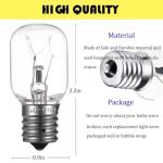 Light Bulb for Whirlpool Microwave - Light Bulb Fits for Whirlpool Maytag GE Amana Over The Range Hood Microwave, Dimmable with 125V 40W E17 Base, Kitchen Night Light, Repalce 8206232A (2)
