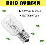 Light Bulb for Whirlpool Microwave - Light Bulb Fits for Whirlpool Maytag GE Amana Over The Range Hood Microwave, Dimmable with 125V 40W E17 Base, Kitchen Night Light, Repalce 8206232A (2)