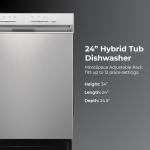 Kenmore 2214785 24" Premium Hybrid Tub Dishwasher-UltraWash, MoreSpace Adjustable Rack, High Temp & SmartWash-12 Place Settings-54 DBA Energy Star Certified, Fingerprint Resistant Stainless Steel