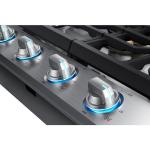 SAMSUNG 30" Built In Smart Gas Cooktop with 22K BTU Dual Power Burner, 5 Burners, Stainless Steel, NA30N7755TS/AA